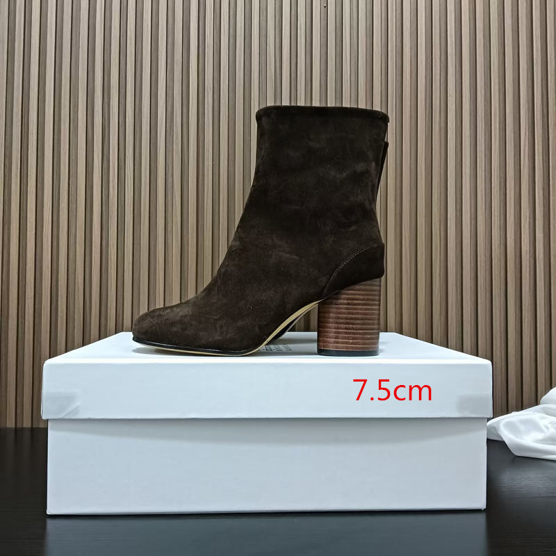 Women's Affordable Luxury Trotter Sheepskin Mid Chelsea High Women's Leather Boots