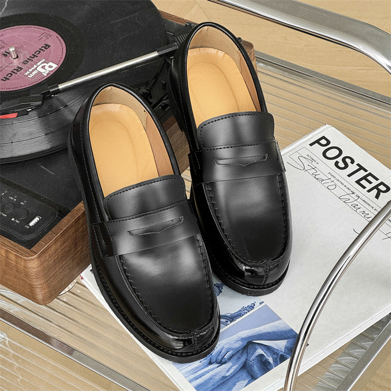 Men's Classic Slip-on Black Derby Couple Loafers