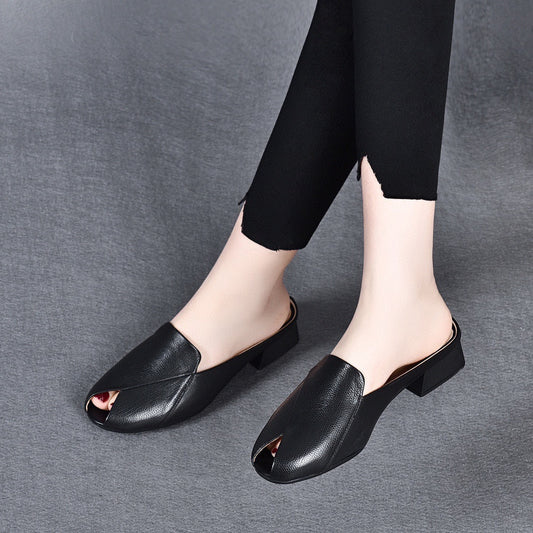 Women's Closed Toe Half Outer Wear Fashion Summer Sandals