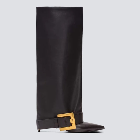 Decoration Large Tube Circumference Pants Size Women's Leather Boots