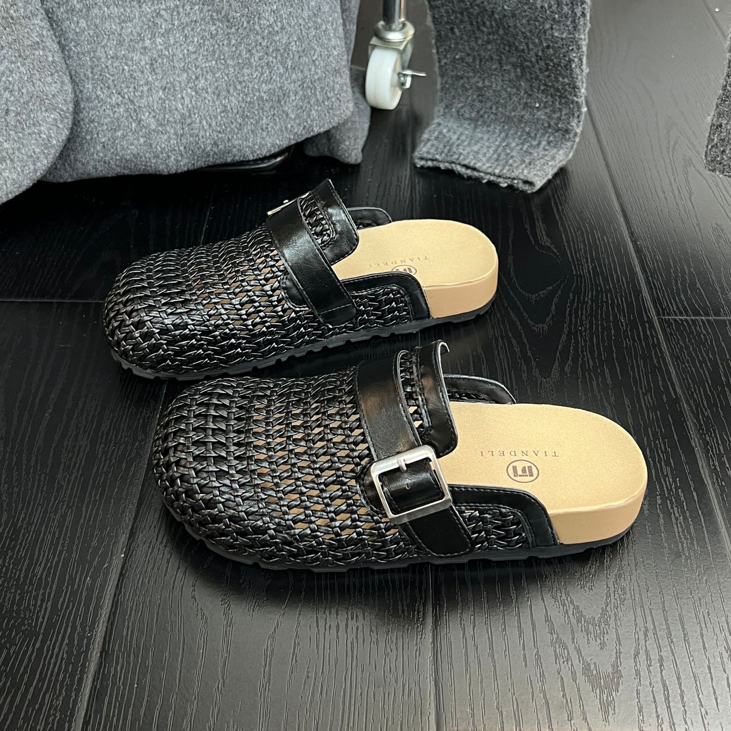 Women's Weave Breathable One Pedal Lazy Pump Casual Shoes