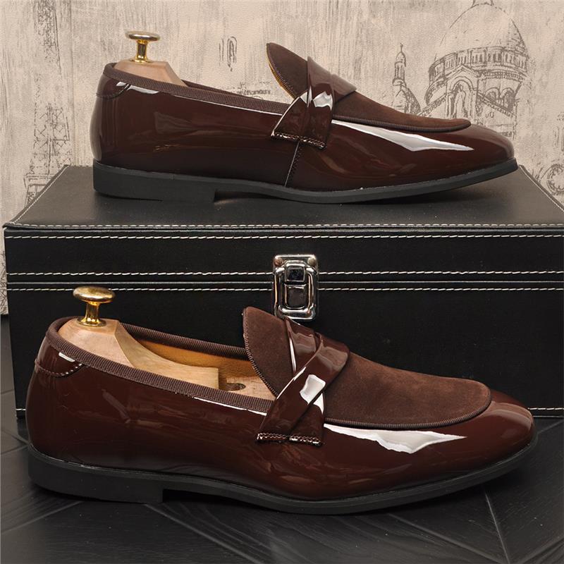 Men's Fashion Niche Design Bright Comfortable Matte Leather Shoes