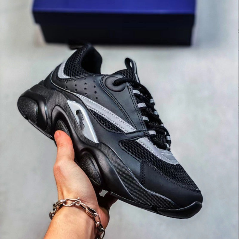 Men's Thick Sole Mesh Breathable Lightweight Elevator Wild Sneakers