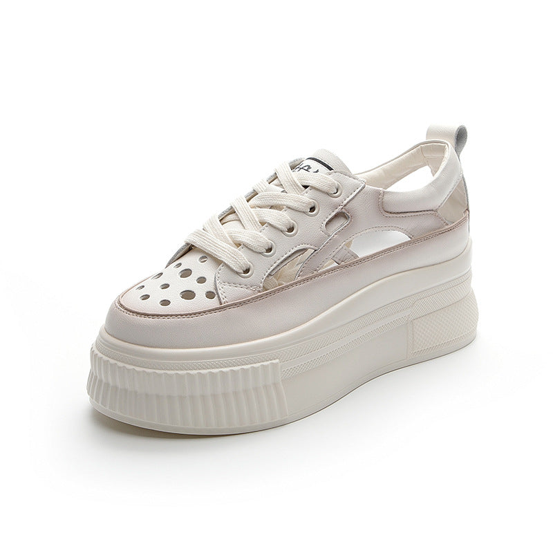 Women's Summer Korean Style Platform Invisible Elevated Hole Comfortable Women's Casual Shoes