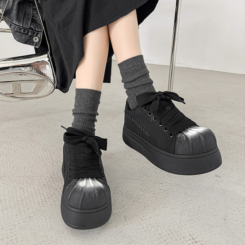Women's & Men's Niche Shell Toe Big Platform Trendy Men's Sports Shoes
