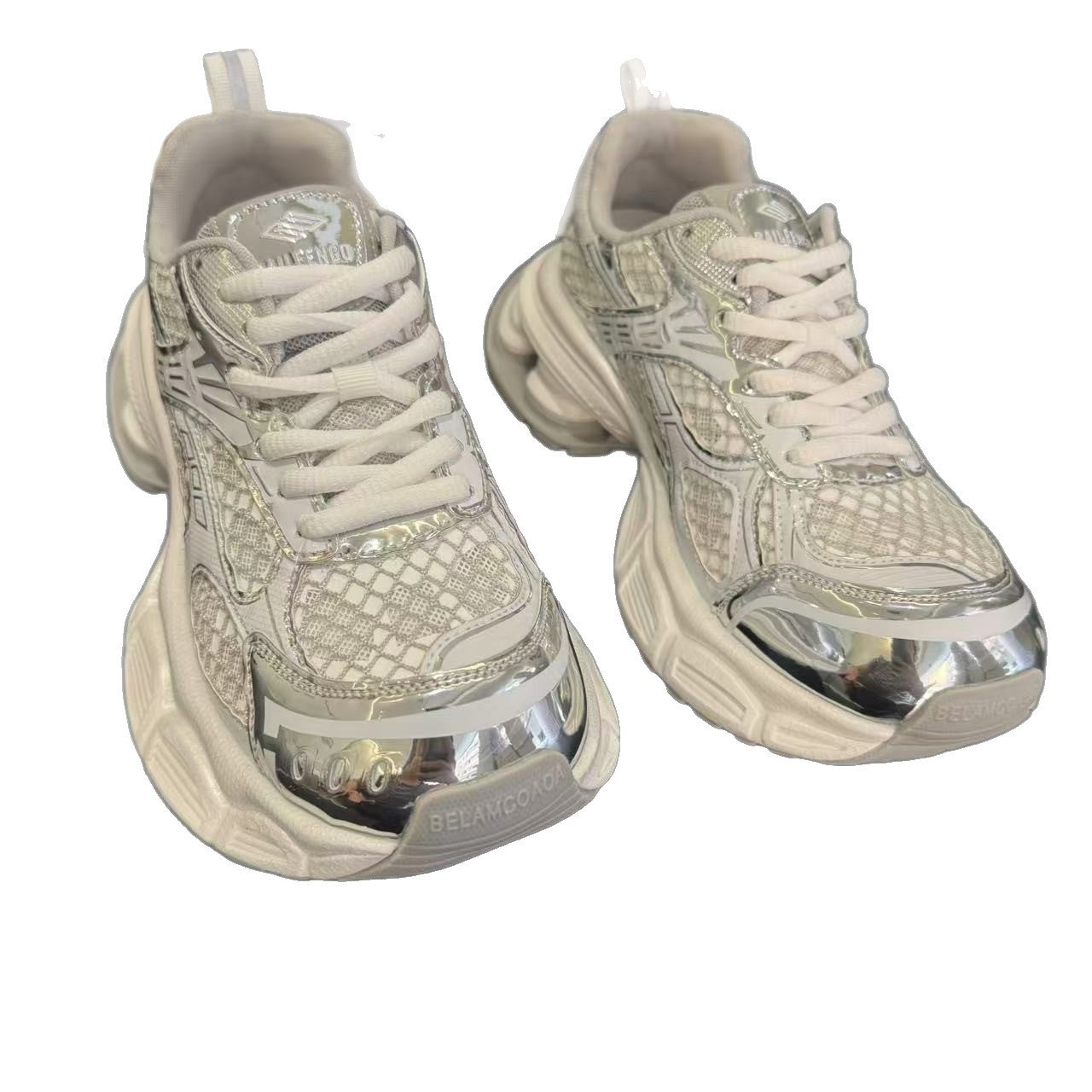 Women's Genuine Thick Bottom Thin Mesh Dad Summer European Version Breathable Women's Sports Shoes