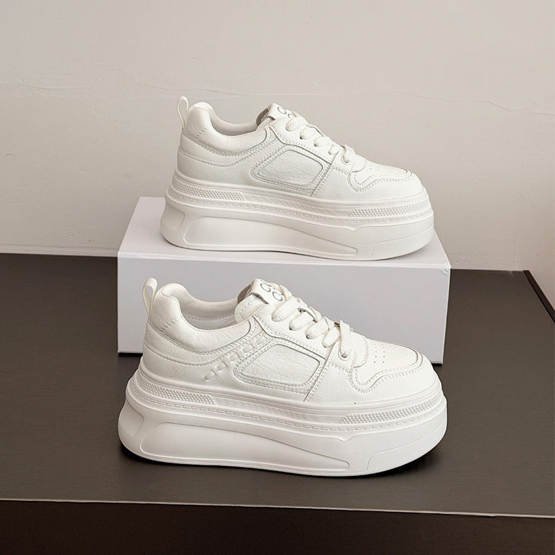 Muffin Platform White Female Authentic Comfortable Simple Women's Casual Shoes