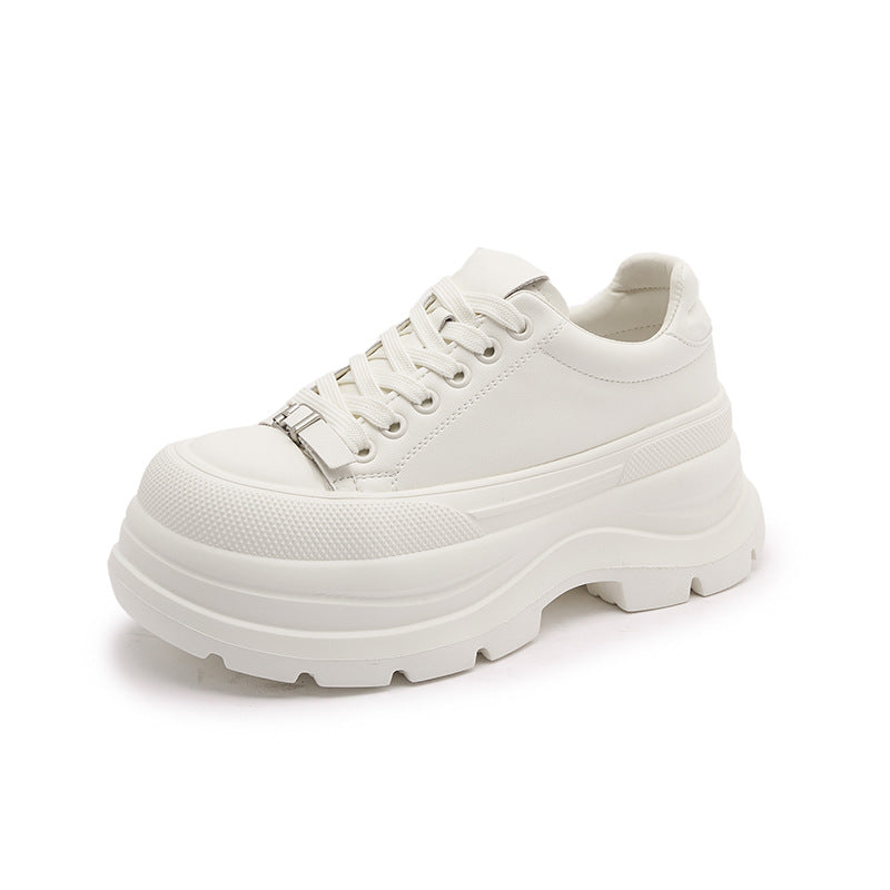Women's Thick-soled White Spring Lightweight Soft Sole Not Tired Sneakers