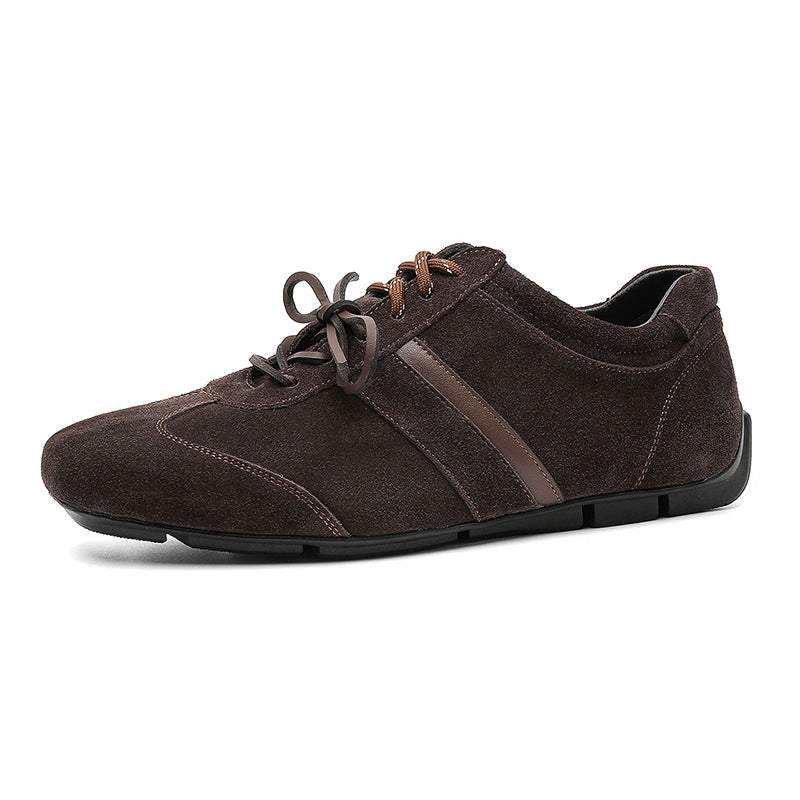 Men's Retro Flat Bottom Brown Sports German Men's Board Shoes