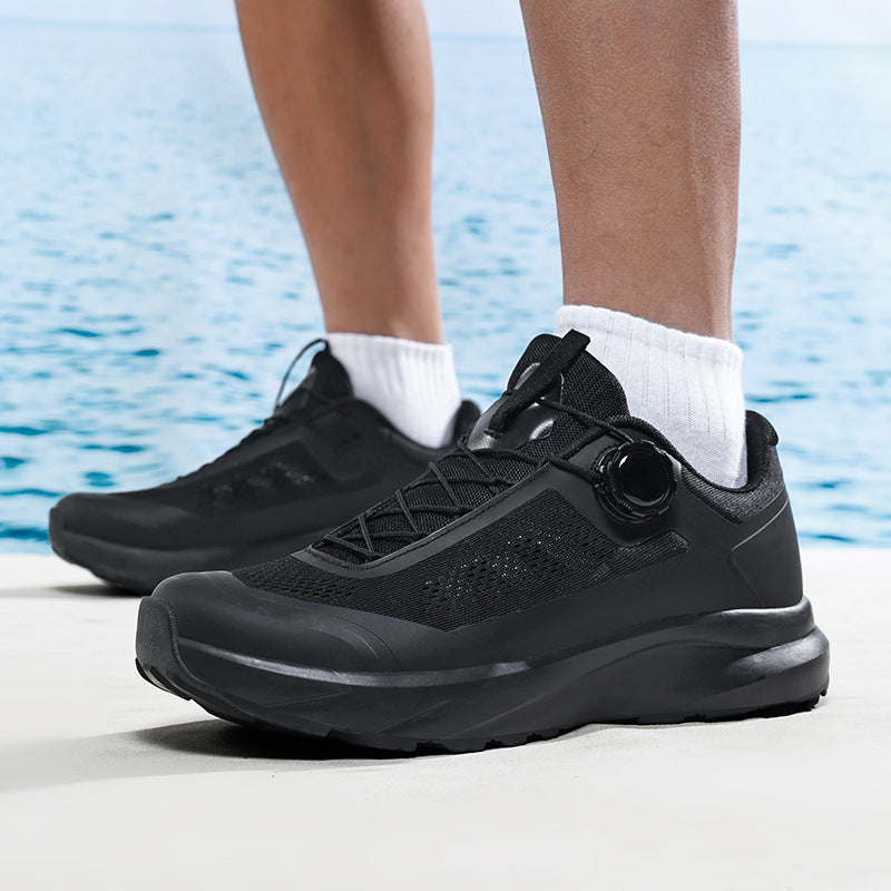 Men's Rotating Button Outdoor Hiking Breathable Fashion Sneakers