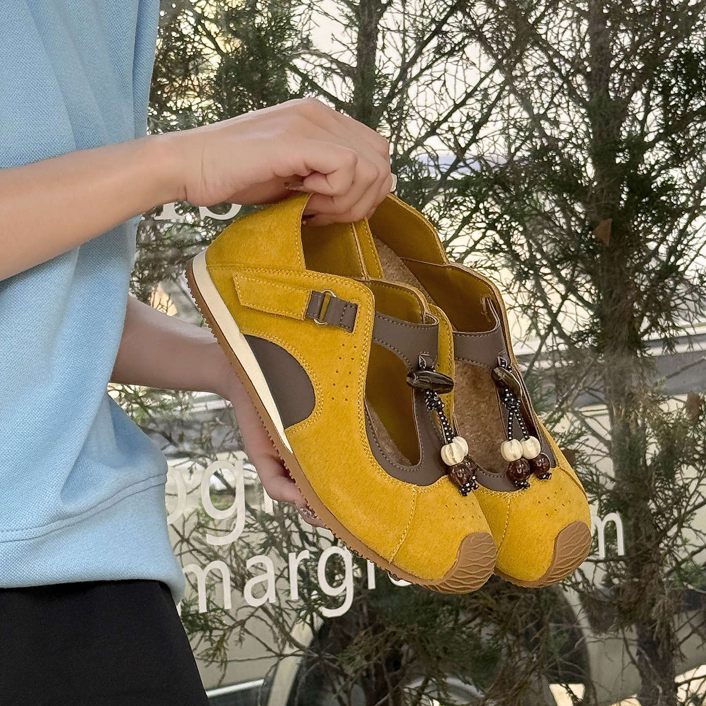 Women's Summer Two-way Wear Retro National Style Soft Bottom Mary Women's Casual Shoes