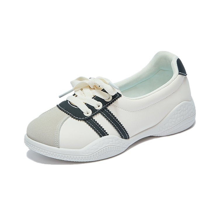 Shallow Mouth White Korean Style Breathable Casual Shoes