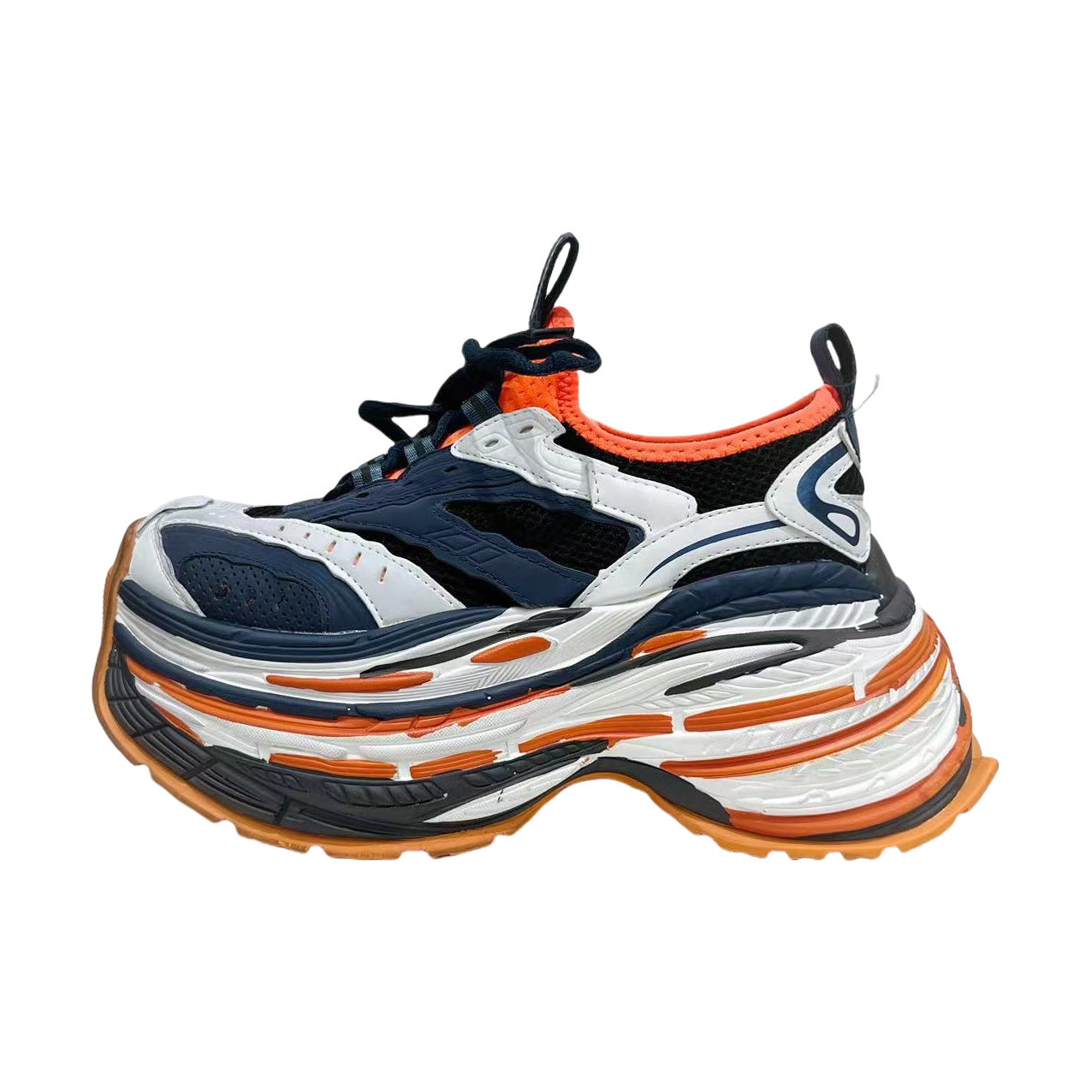Women's & Men's Dad Distressed Mesh Color Matching Thick Bottom Heightened Women's Sports Shoes