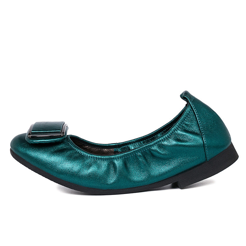 Women's Shallow Mouth Soft Bottom Round Head Plus Casual Shoes