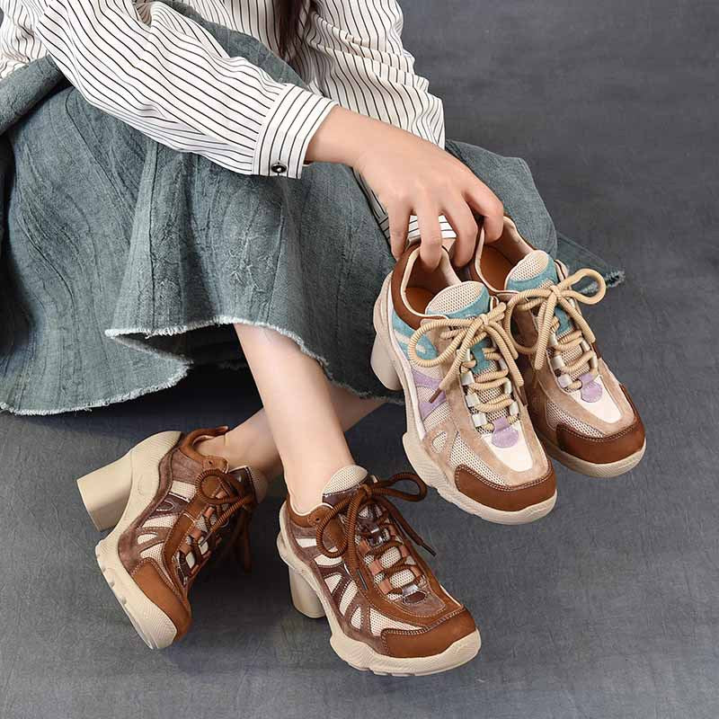 Fashionable Breathable Sports Style High Pumps Women's Casual Shoes