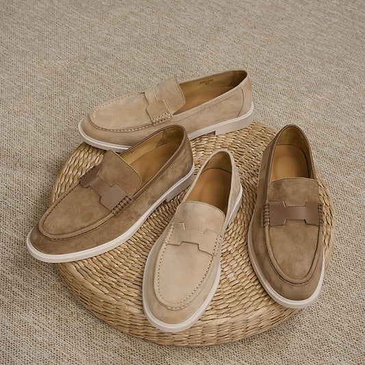 Men's Frosted Slip-on Leisure Commute Lazy Summer Breathable Soft Loafers