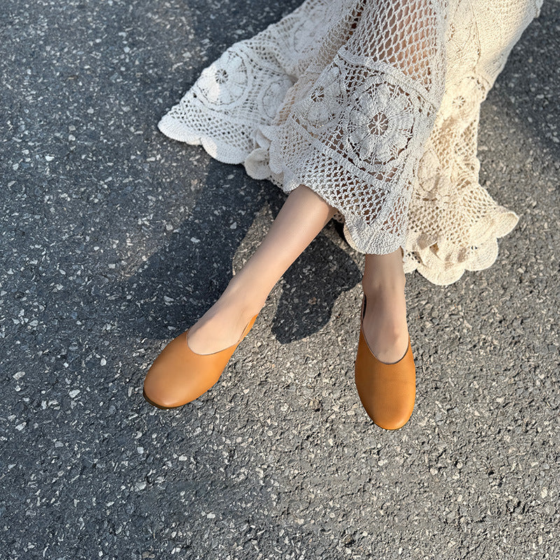 Women's Spring Genuine Summer Flat Temperament Wild Women's Fashion Shoes