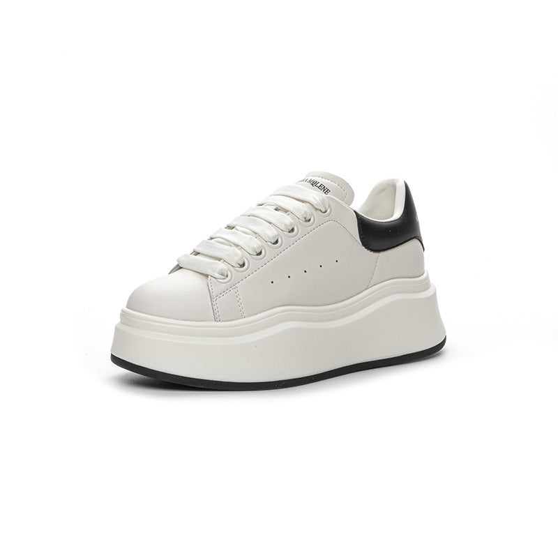 Women's Wave Bottom White Autumn Thick Simple Women's Casual Shoes