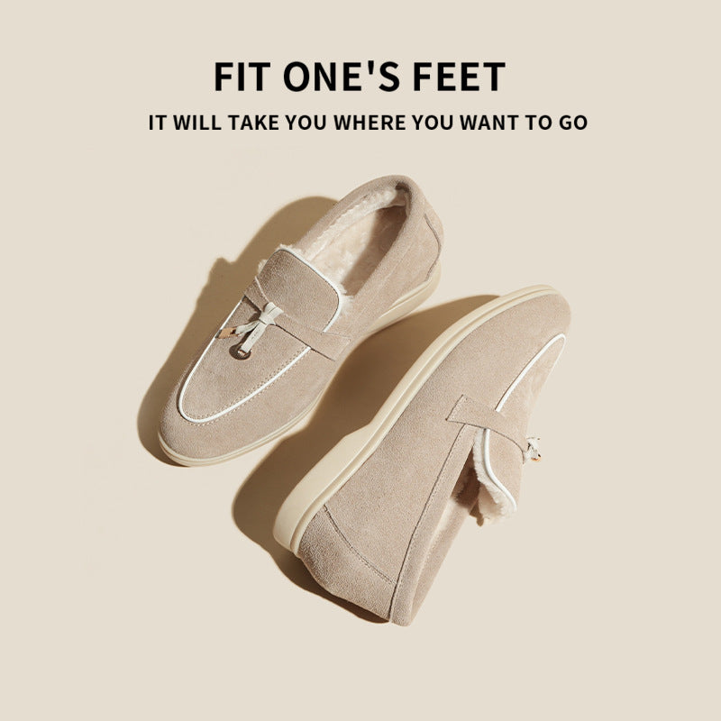 Women's Bottom England Style Comfortable Slip-on With Loafers
