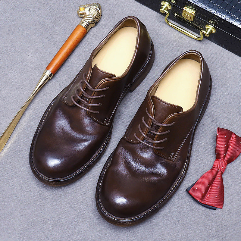 Men's Big Promotion Light Luxury Genuine Sole Handmade Good Men's Business Leather Shoes