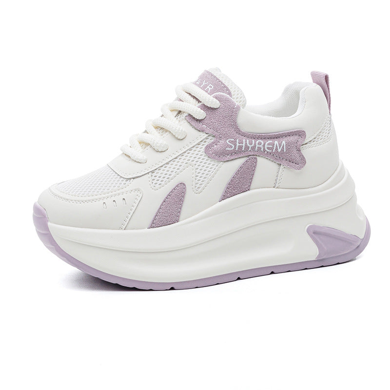 Platform White Good-looking Summer Mesh Increased Casual Shoes