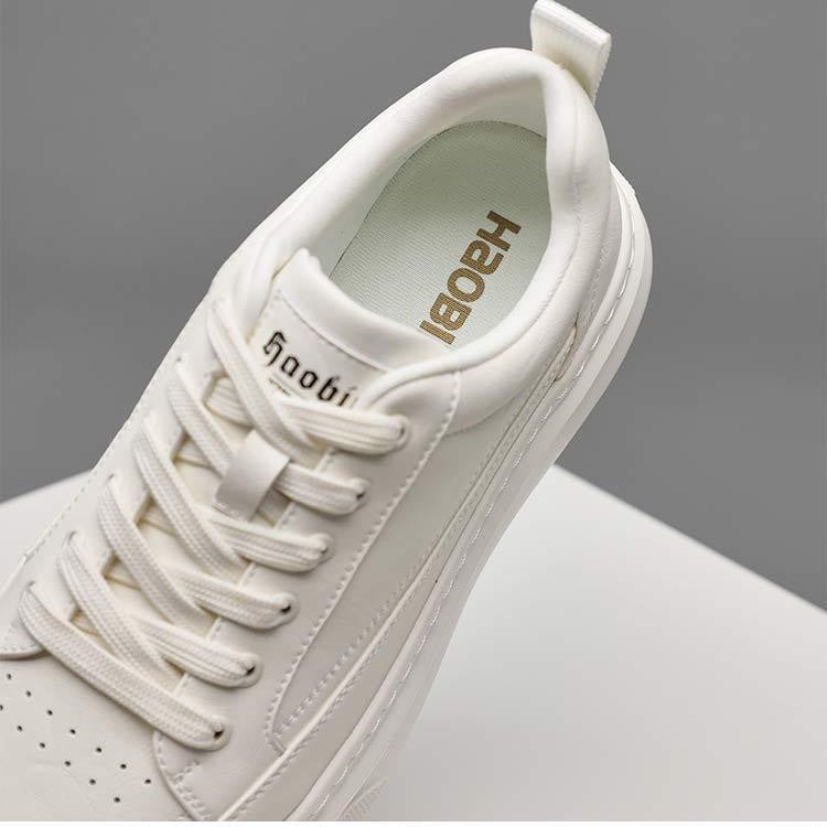 Men's White Business Sports Versatile Breathable Platform Men's Shoes