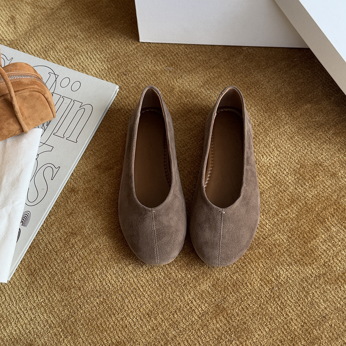 Spring Retro Frosted Flat Soft Sole Women's Casual Shoes