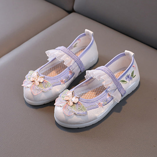 Children's Han Chinese Clothing National Style Skirt Antique Kid's Shoes