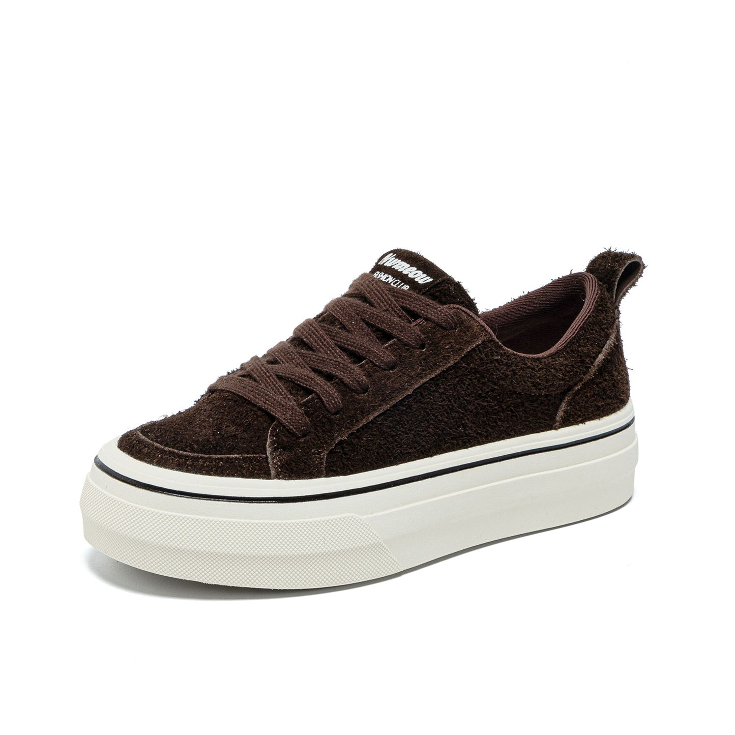 Women's Nice Genuine Platform Soft Bottom Round Sneakers
