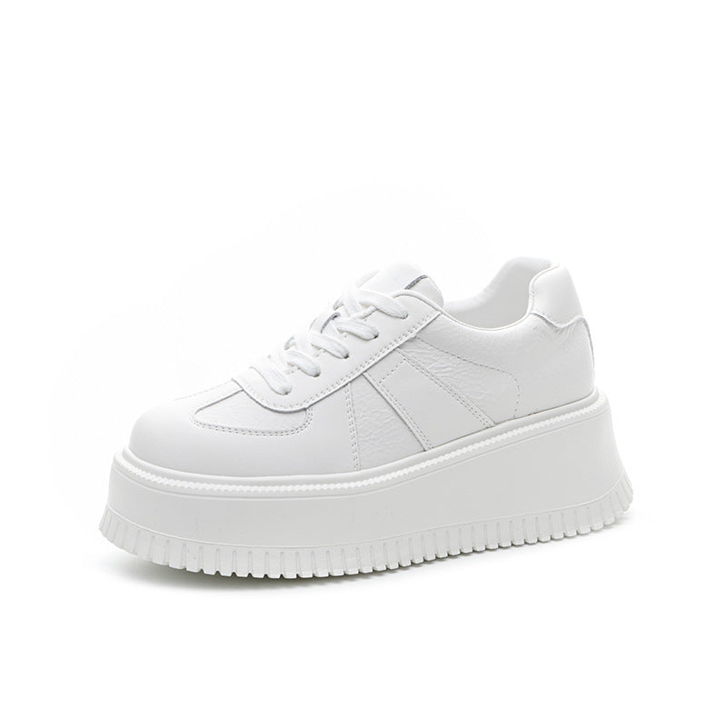 Women's Four Platform Board White Fleece-lined Women's Casual Shoes