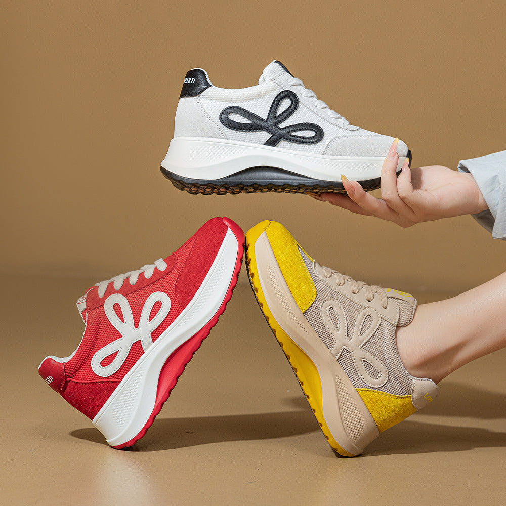 Women's Thick Bottom Height Increasing Insole Dad Breathable Casual Shoes