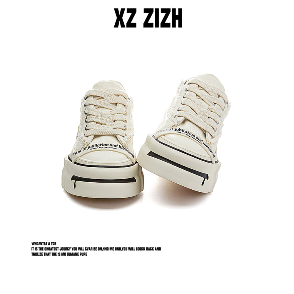 Women's & Men's Beggar Platform Height Increasing Canvas Shoes