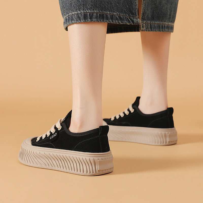 Genuine Fashion Simple Platform Elevator Wild Board Casual Shoes