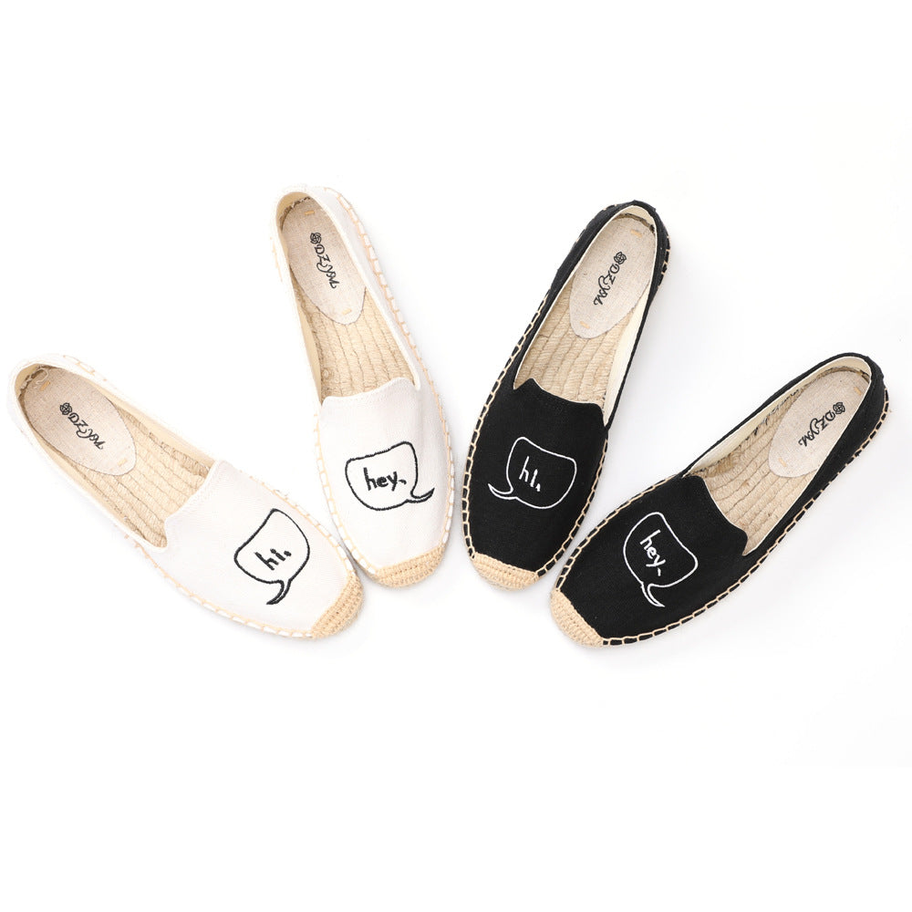 Women's Fashion Statement Temperament Fisherman Slip-on Thick Casual Shoes