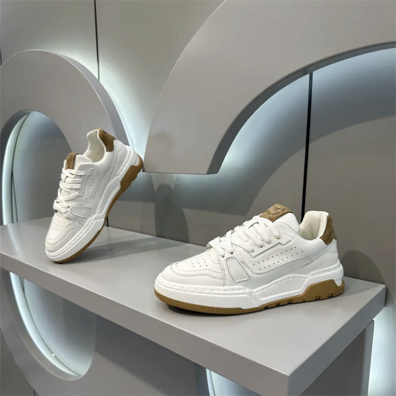 Men's Spring Korean Style Fashionable White Trendy Comfortable Breathable Men's Shoes