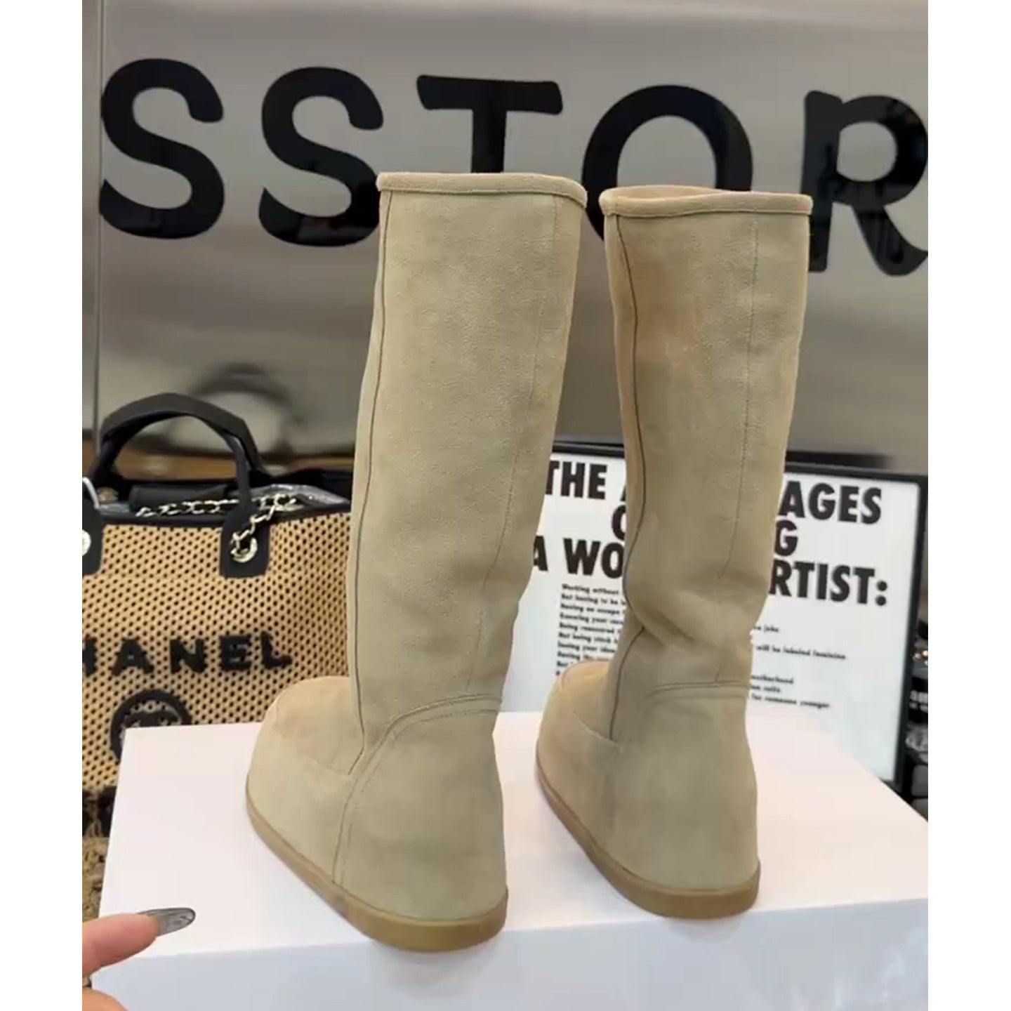 Women's Two-way Wear Flanging Thick Bottom Long Plus Veet Thickened High Boots