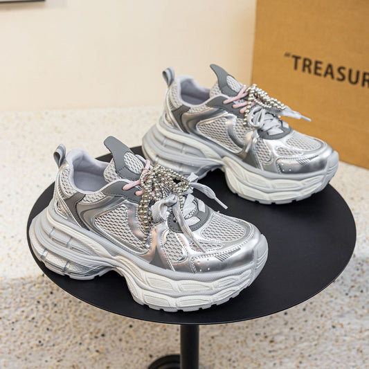 Women's Dad Height Increasing Spring Korean Style Women's Sports Shoes