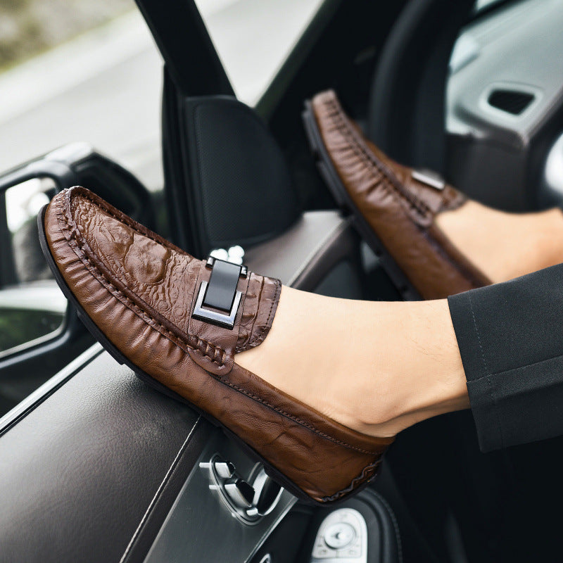 Men's Pattern Plus Size Lazy Driving British Men's Casual Shoes