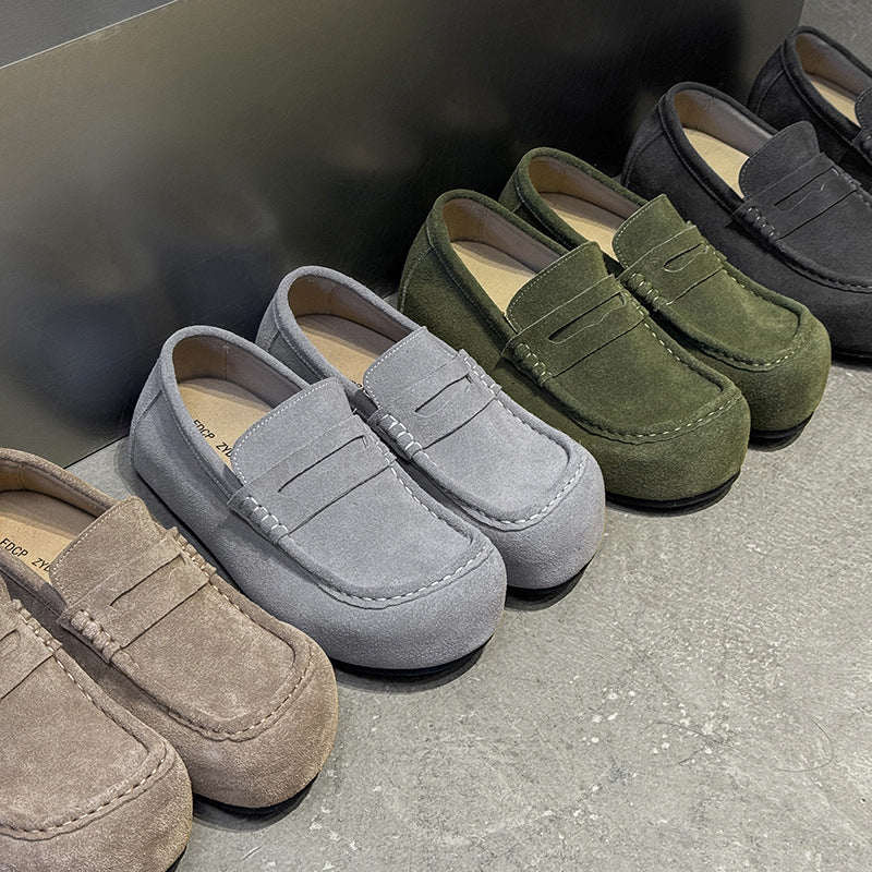 Slip-on Lazy Gray Dark Coffee Khaki Olive Loafers/doug Shoes