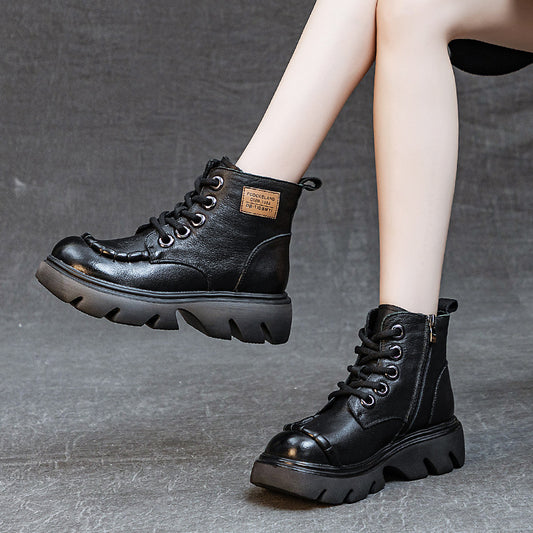 Women's Thick Bottom Soft Short Washed First Boots