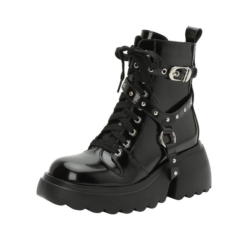 Women's Hot Short Autumn Fashion Retro Platform Boots