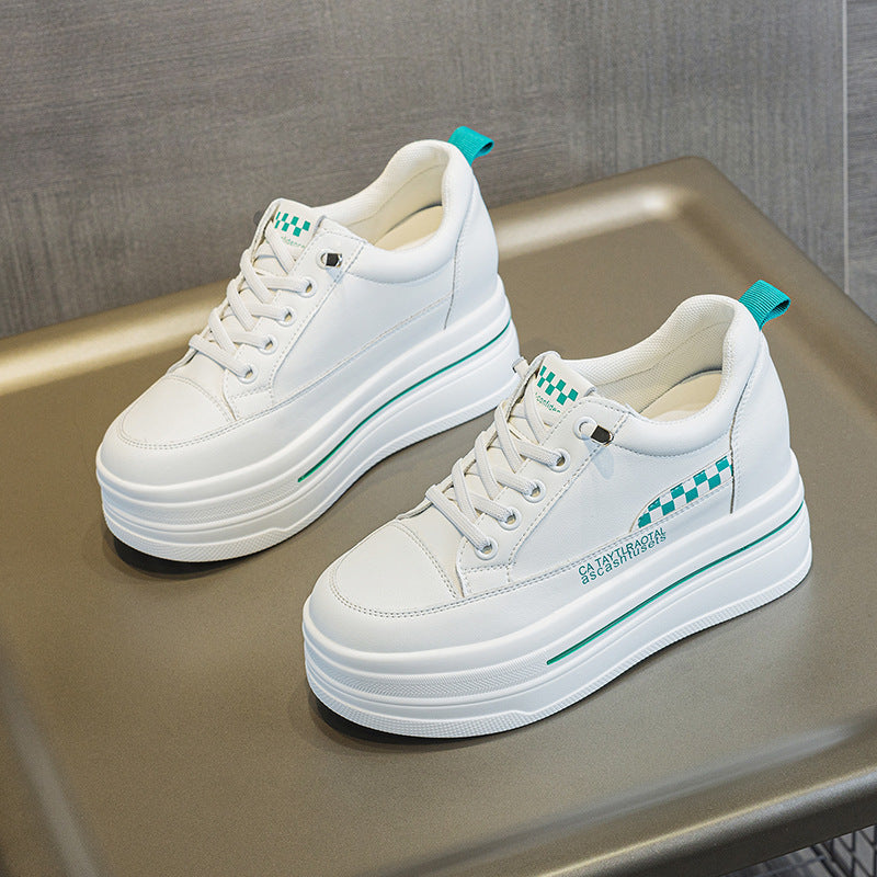 Women's Fashion Lace Up Printed Raise The Bottom Women's Casual Shoes
