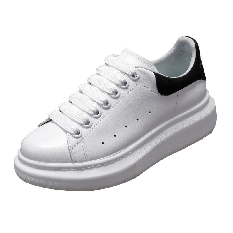 Women's & Men's High-grade Mcqueen White Platform Invisible Elevated Muffin Women's Board Shoes