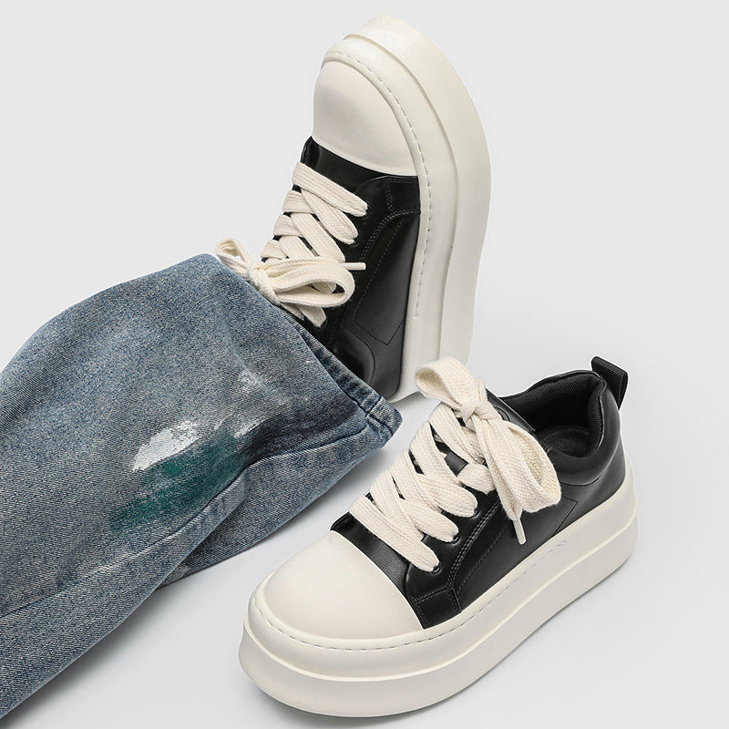 Men's Trendy Pang Ding Round Toe Platform Men's Board Shoes