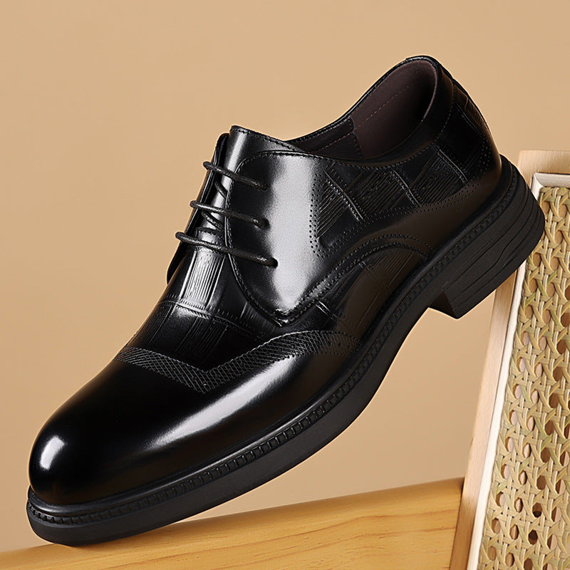 Men's First Layer Cowhide Formal Wear Genuine Men's Business Leather Shoes
