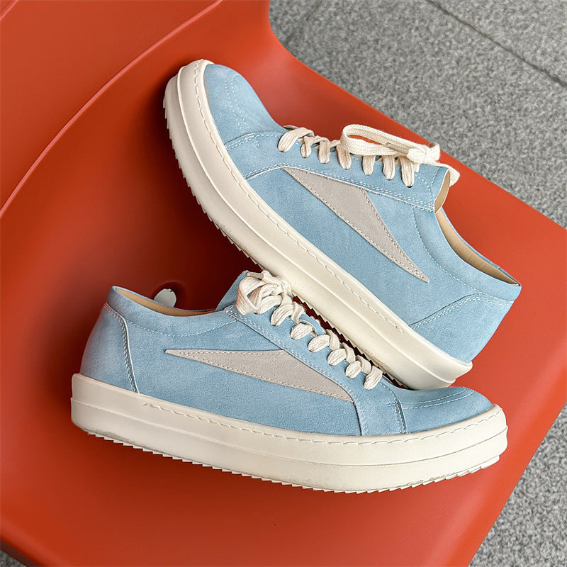 Men's Design Dark High Street Style Low Top Retro Sports Platform Sneakers