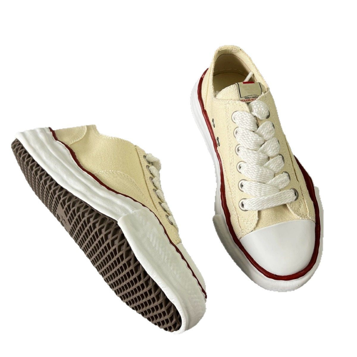 Women's & Men's High Version Dissoed Thick Sole Increased Leisure Preppy Style For Canvas Shoes