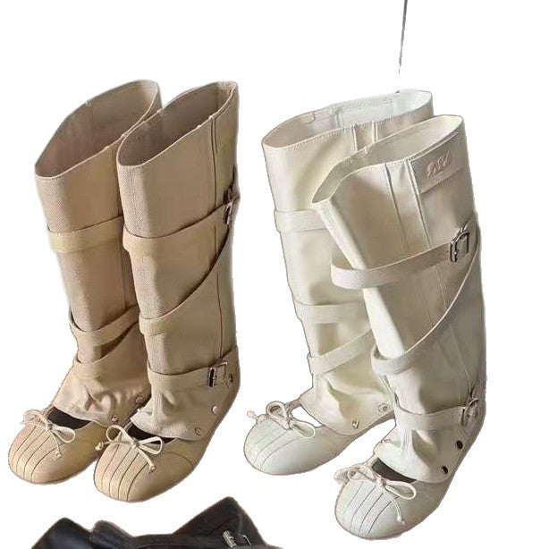 Women's Sheepskin Invisible Elevated Korean Style Detachable Sandals