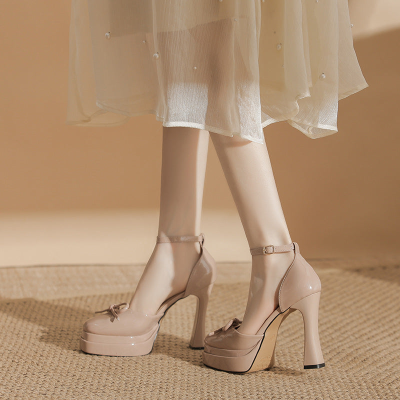 Jane High Wedding Waterproof Platform Sexy Super Barbie Small Half Heels