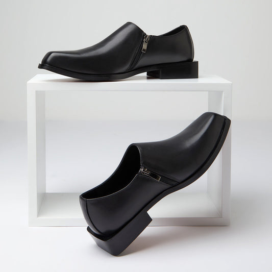 Men's Style Personality Square Toe Business Formal Leather Shoes